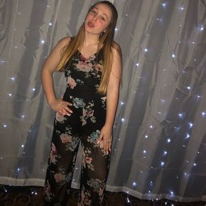 black flower jumpsuit